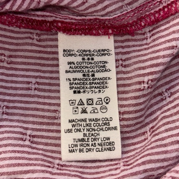 Free people No Limits Stripe Split Back Button Loose Oversized Bohemian - Picture 11 of 11